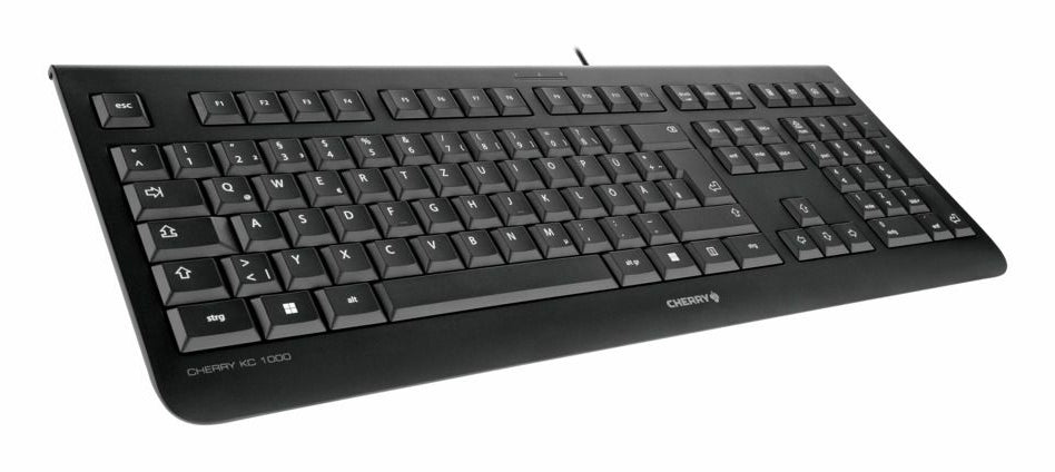 CHERRY KC 1000 – Tastatur, kabelgebunden (USB), FR-Layout (FR), Fullsize (mit Ziffernblock) – für Windows