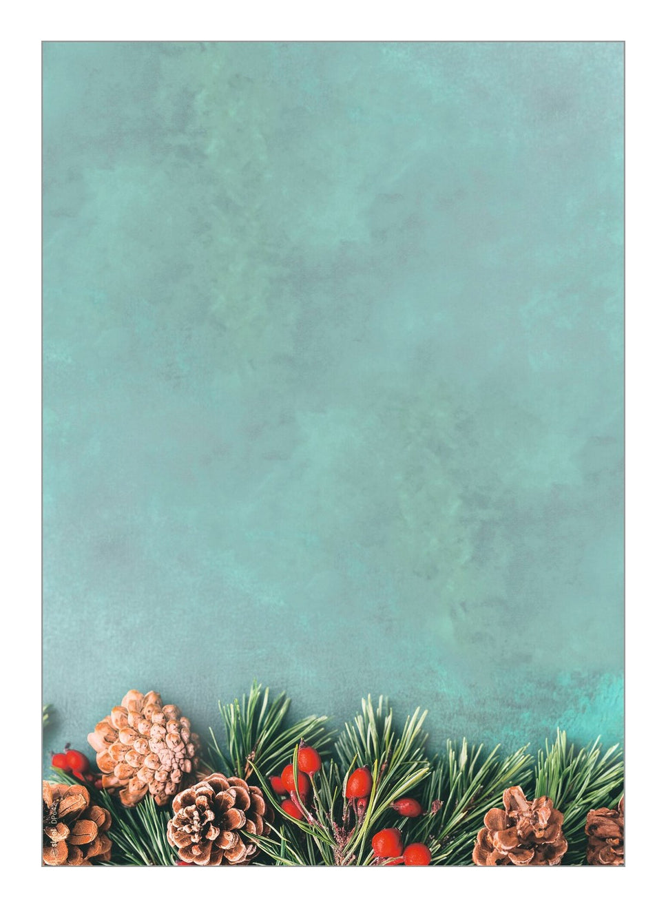 Sigel Motivpapier – A4, 90 g/m², Motiv: Green Christmas – für Inkjet/Laser/Kopierer – FSC – 100 Blatt