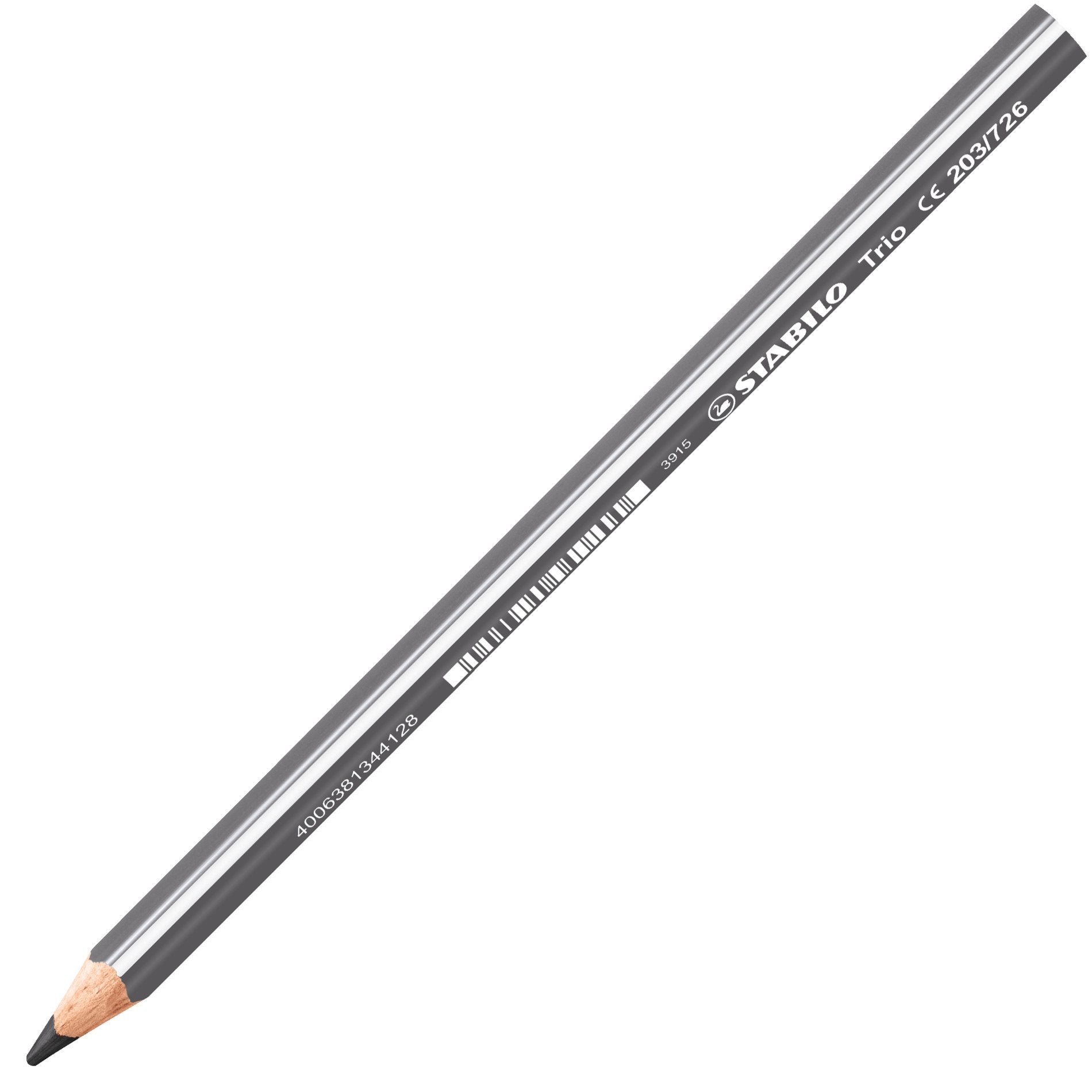 STABILO Buntstift Trio – Jumbo, Dreikant, Minen-Ø 4,2 mm, Einzelstift Grau