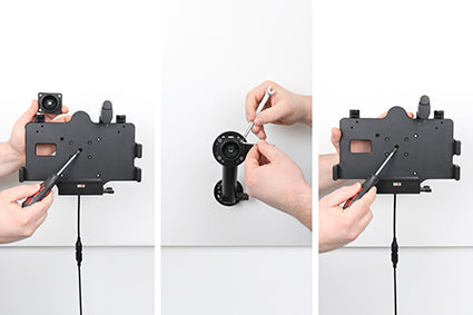 Brodit Fahrzeug-Dock für Samsung Galaxy Tab Active 3/5 (SM-T570/T575, SM-X300/X306B) – VESA 75×75 – Schwarz