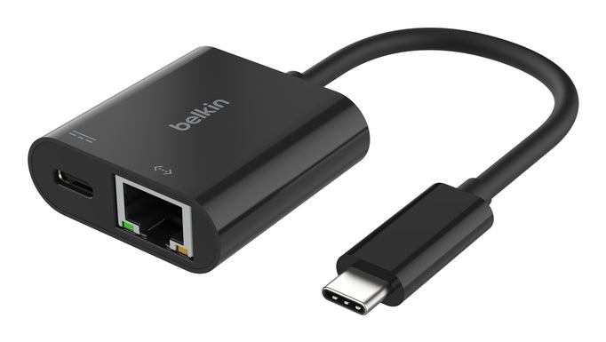 Belkin Netzwerkadapter USB-C zu RJ-45 – 10/100/1000 Mbit/s, USB 3.2 Gen 1 – für iPad/MacBook/Surface