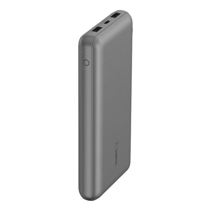 Belkin Powerbank 20000 mAh, PD 39 W, 1× USB-C, 2× USB-A, für Smartphones, Tablets und Smartwatches, Grau