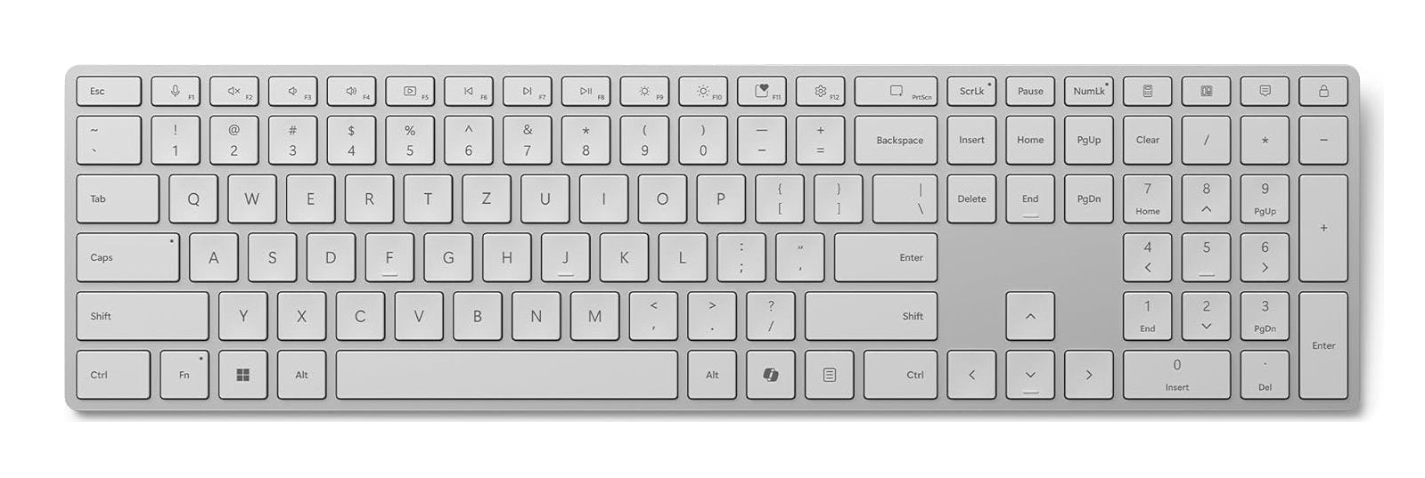 Microsoft Surface – Tastatur, kabellos (Bluetooth/2,4 GHz), DE-Layout (DE) – für Windows & macOS