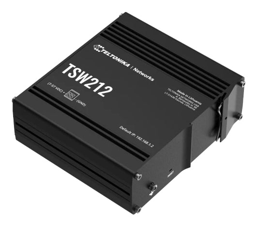 Teltonika TSW212 – Managed L2/L3 Switch – 8× 1G, 2× SFP, DIN-Schiene