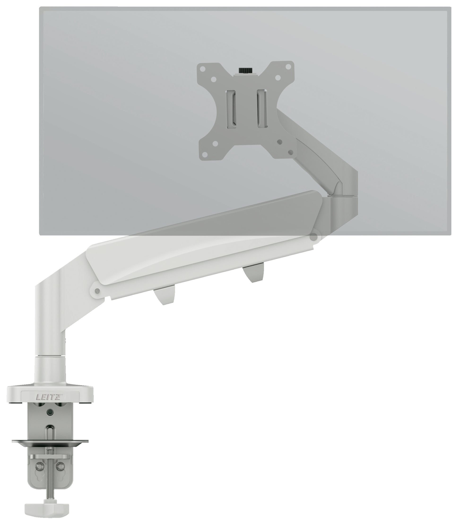 Leitz Ergo 64890085 – Monitorarm, Tischklemme/Tischdurchführung, bis 32", VESA 75 × 75/100 × 100 mm, 9 kg