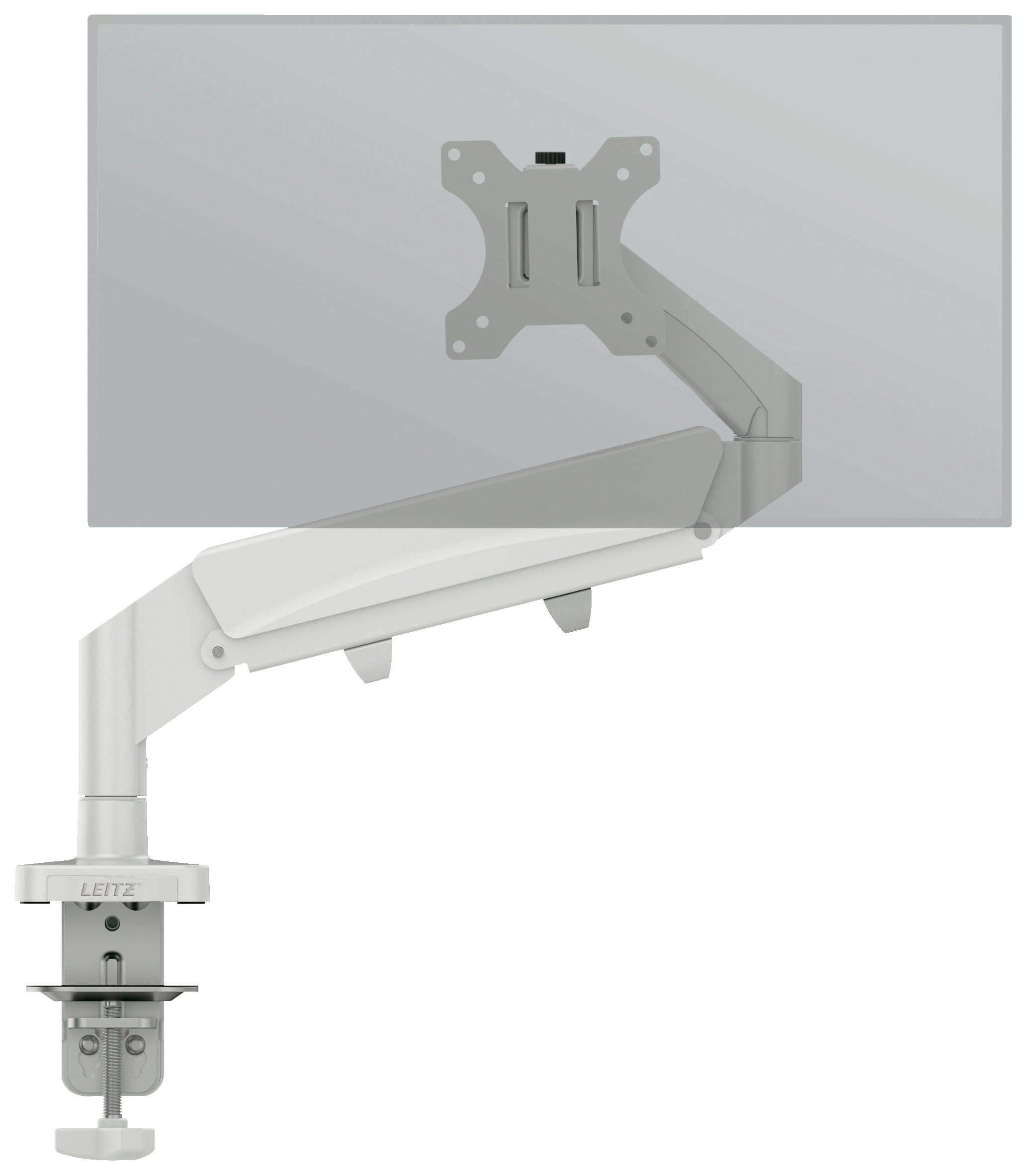 Leitz Ergo 64890085 – Monitorarm, Tischklemme/Tischdurchführung, bis 32", VESA 75 × 75/100 × 100 mm, 9 kg