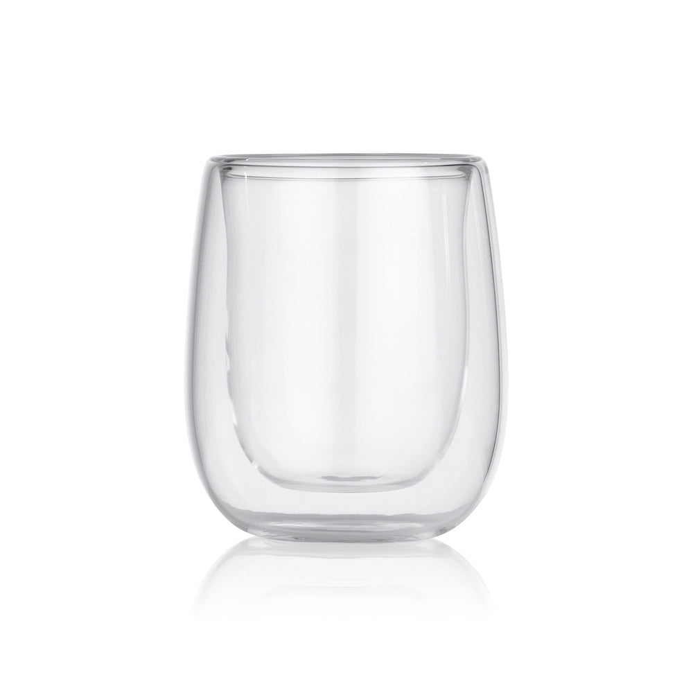 Gourmetmaxx Espressotasse – 4er Set, 80 ml, 3,5 × 5,5 × 6,5 cm, Borosilikatglas, Transparent, doppelwandig