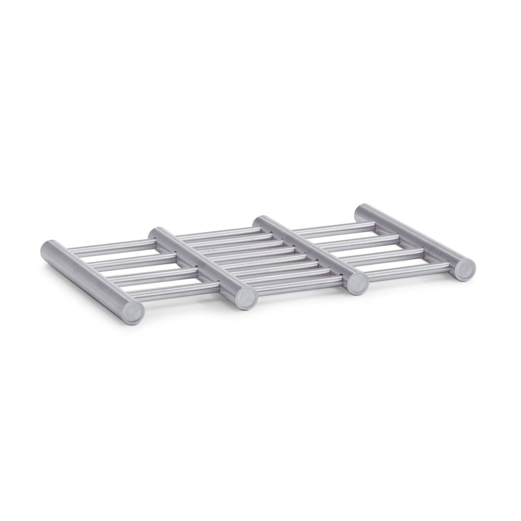Zeller Present Topfuntersetzer 20 × 37 × 1,8 cm, Edelstahl, zusammenklappbar, silber, für Pfanne