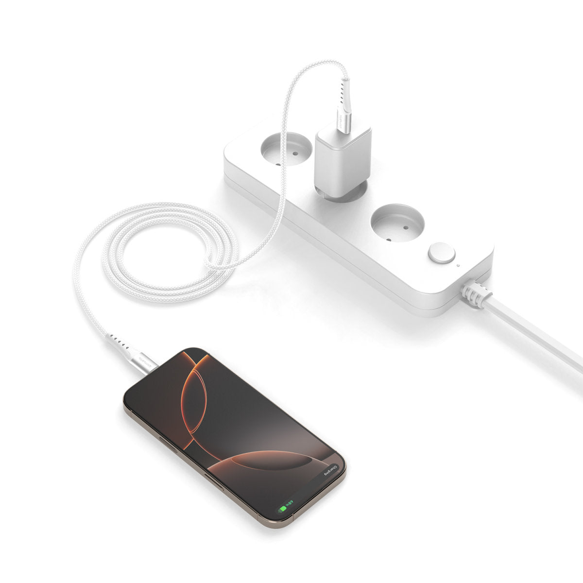 4smarts USB-C auf USB-C Kabel – USB 2.0 (480 Mbit/s) – 1,5 m – PD 60 W – Weiss – für Nintendo Switch und mehr