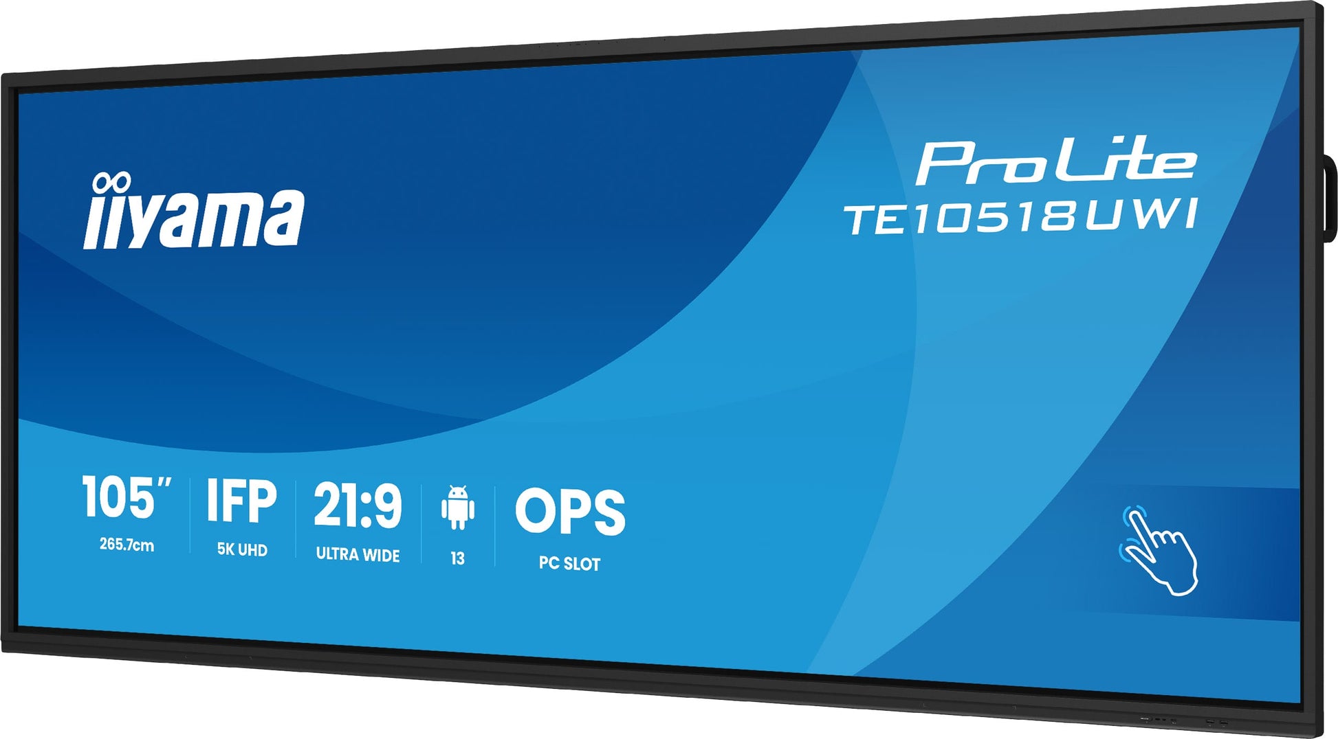 iiyama ProLite UW5K IR 50P – Interaktives Touch-Display, 105", 5120 × 2160, 450 cd/m², 24/7, Android