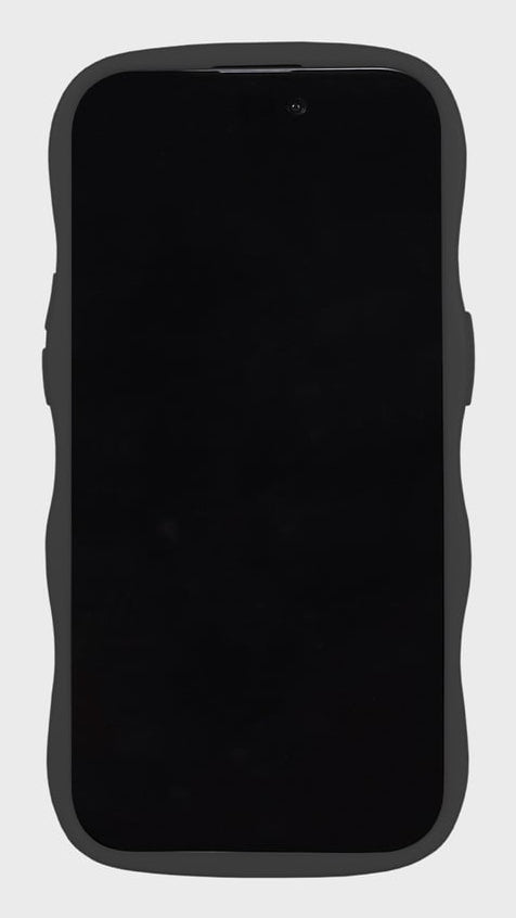 HoldIt Wavy Backcover – für Apple iPhone 13, PC+TPU+Silikon, Schwarz/Transparent