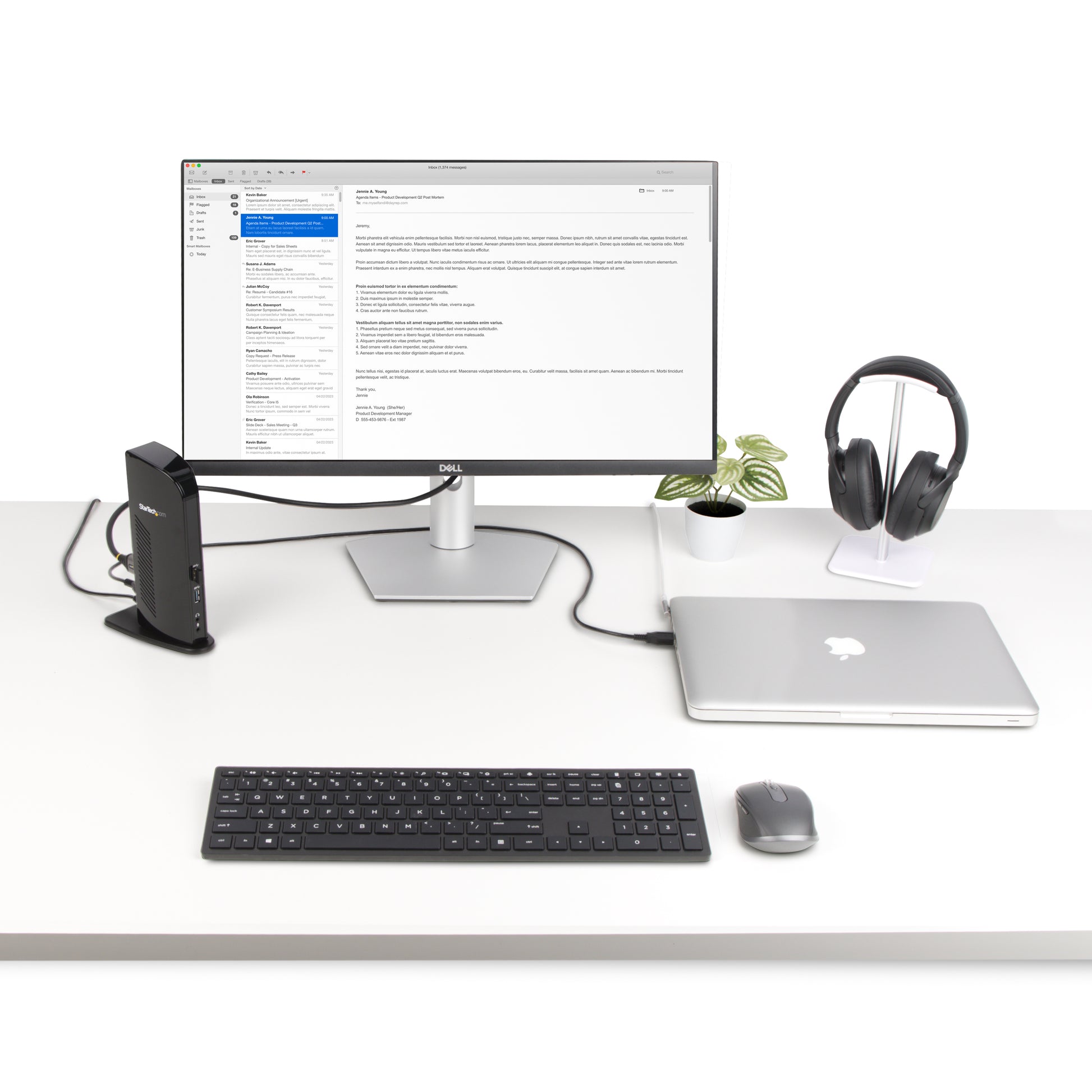 StarTech.com Dockingstation – 1× HDMI, 1× DVI, 6× USB-A, GbE, 3,5 mm Audio, für Windows/Mac/ChromeOS