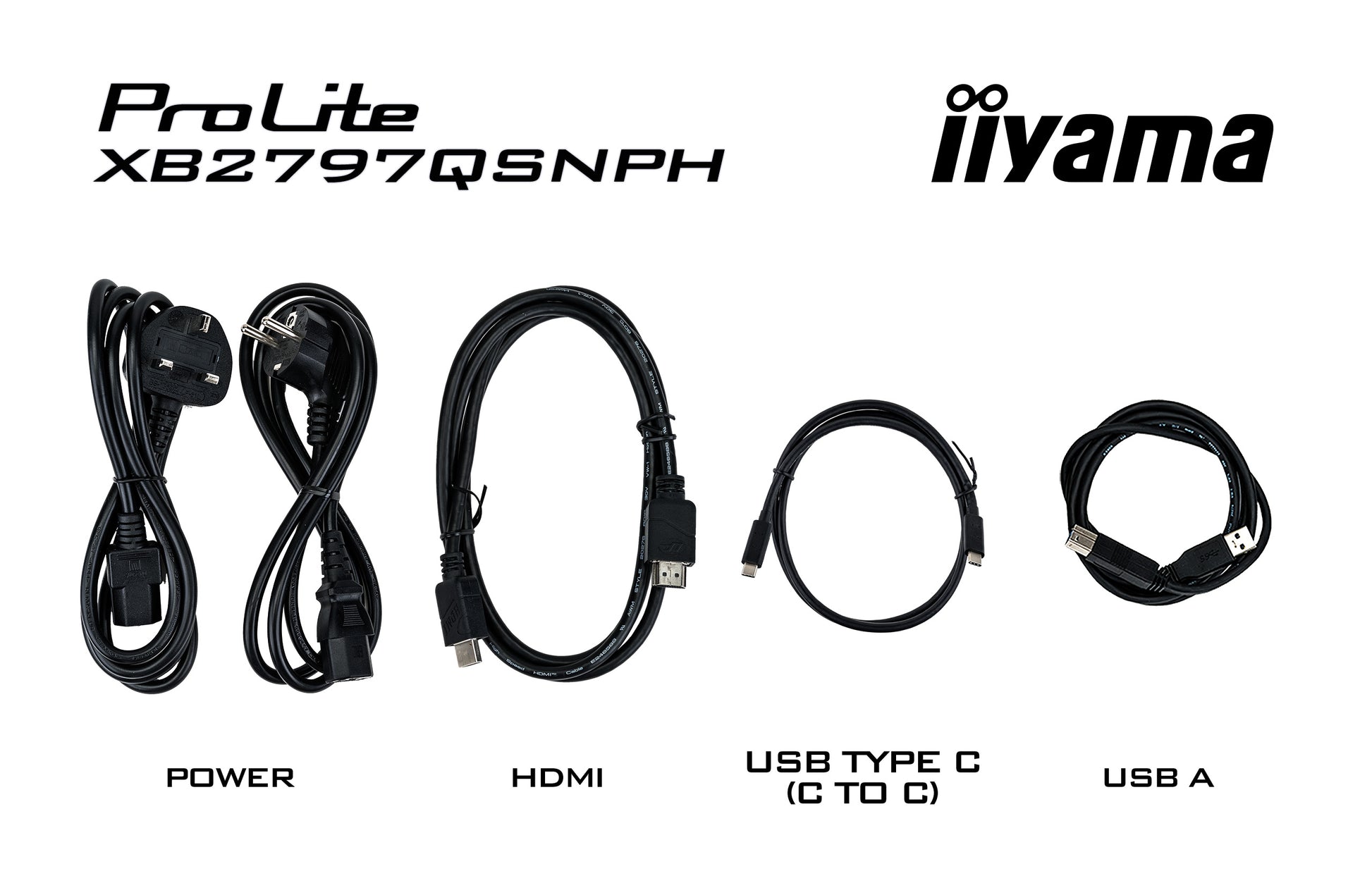 iiyama XB2797QSNPH-B1 – 27", 2560 × 1440 (WQHD), IPS, USB-C 96 W, Webcam, KVM, LAN