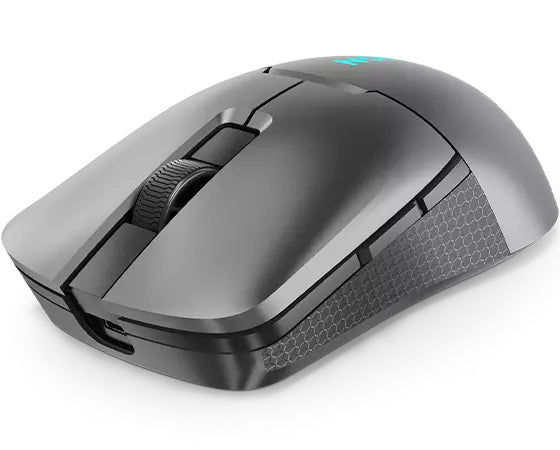 Lenovo M600S Gaming-Maus – kabellos, Bluetooth + 2,4 GHz, USB-C, 19'000 dpi, 6 Tasten, beidhändig, grau