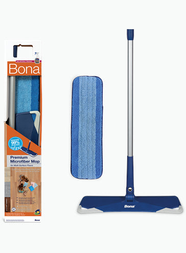 Bona Flachwischer – Teleskopstiel, Mikrofaser, Blau