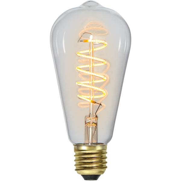 Star Trading Leuchtmittel E27 ST64 – Warmweiss 2100 K, 270 lm, 4 W – IP44 – 1 Stk. – Transparent