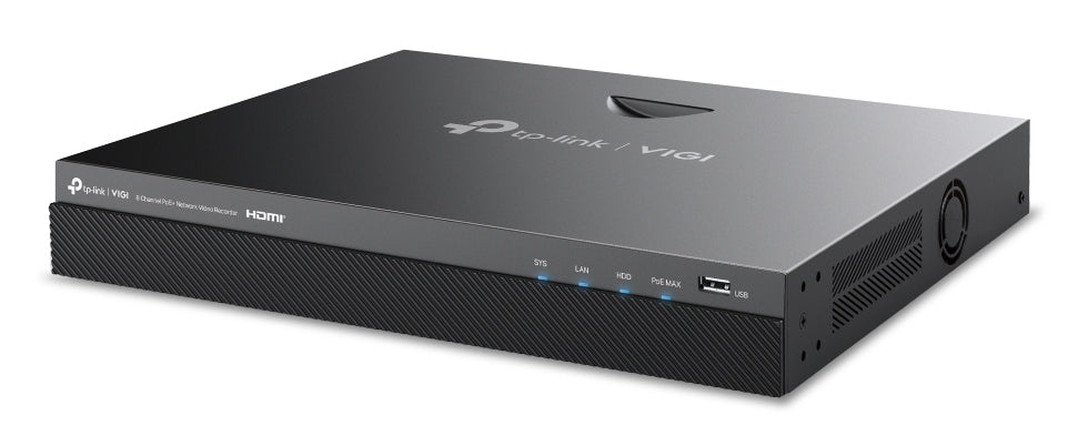 TP-Link VIGI NVR2008H-8MP-2TB – 8 Kanäle – 4K – PoE 93 W – 2 TB (SATA)