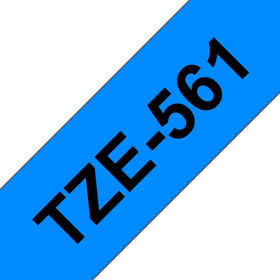 Brother TZe-561 Schriftband – Schwarz auf Blau – 36 mm × 8 m, laminiert – für Brother P-touch