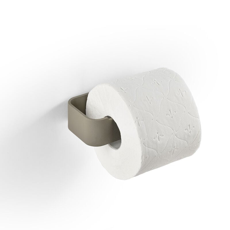 Zone Denmark Toilettenpapierhalter – Aluminium, taupe, wandmontiert, 7,6 × 16,4 × 4 cm