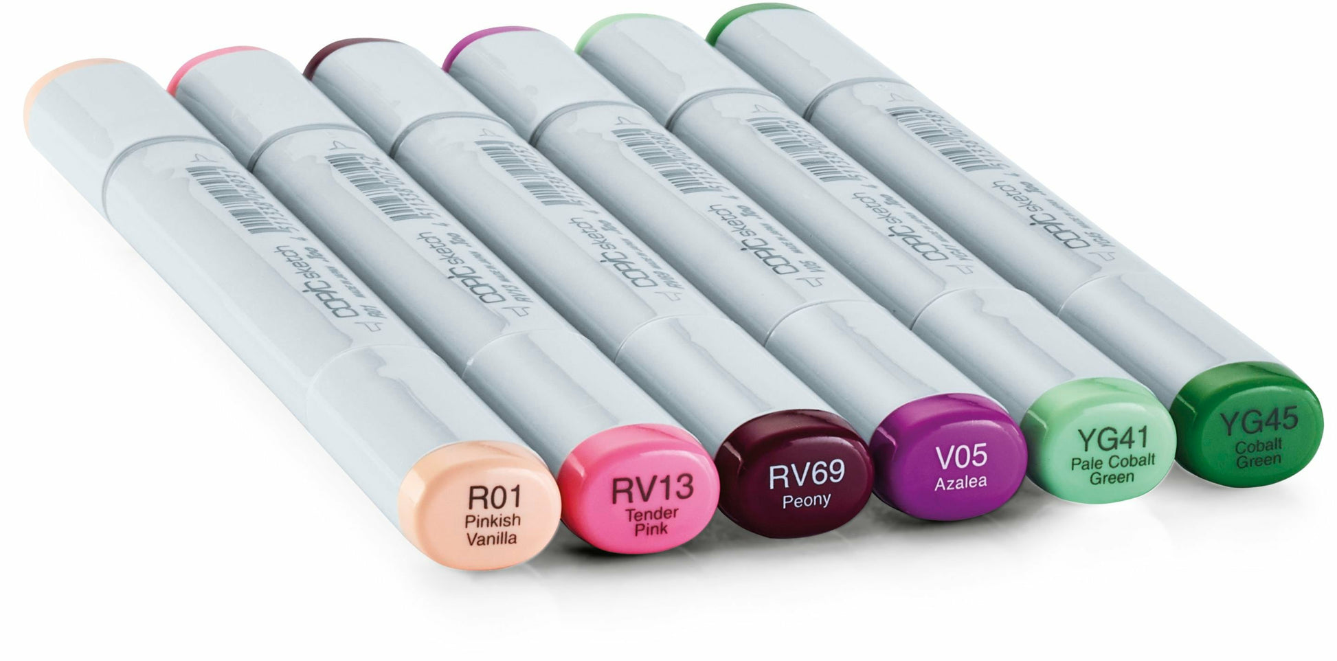 Copic Sketch Marker – Doppelte Spitze Meisselspitze/Pinselspitze, Mehrfarbig, 6er Set
