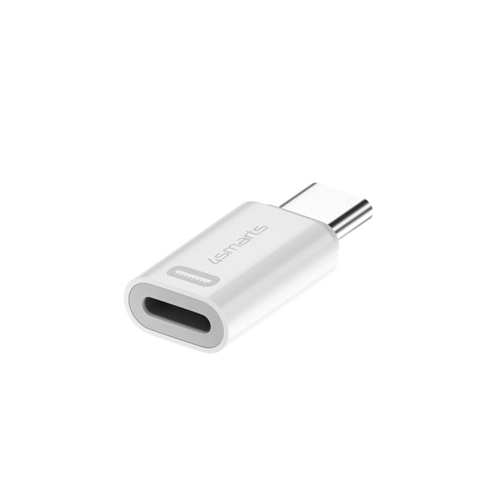 4smarts 540711 Adapter Lightning zu USB-C – USB 2.0 (480 Mbit/s), PD 27 W, 2er Set, Weiss