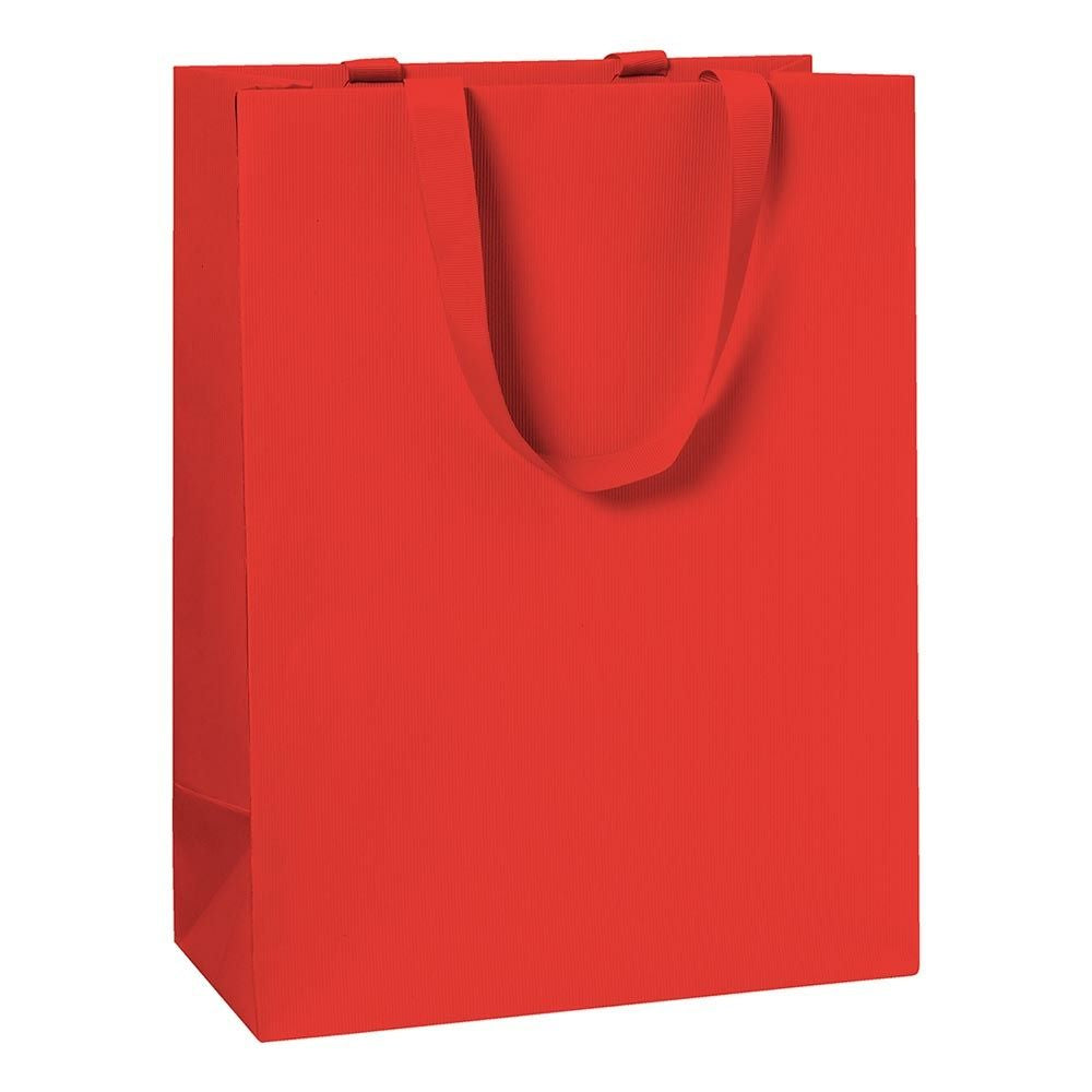 Stewo Tragetasche – Einfarbig – Rot, Papier – 230 × 300 × 130 mm – 1 Stk.