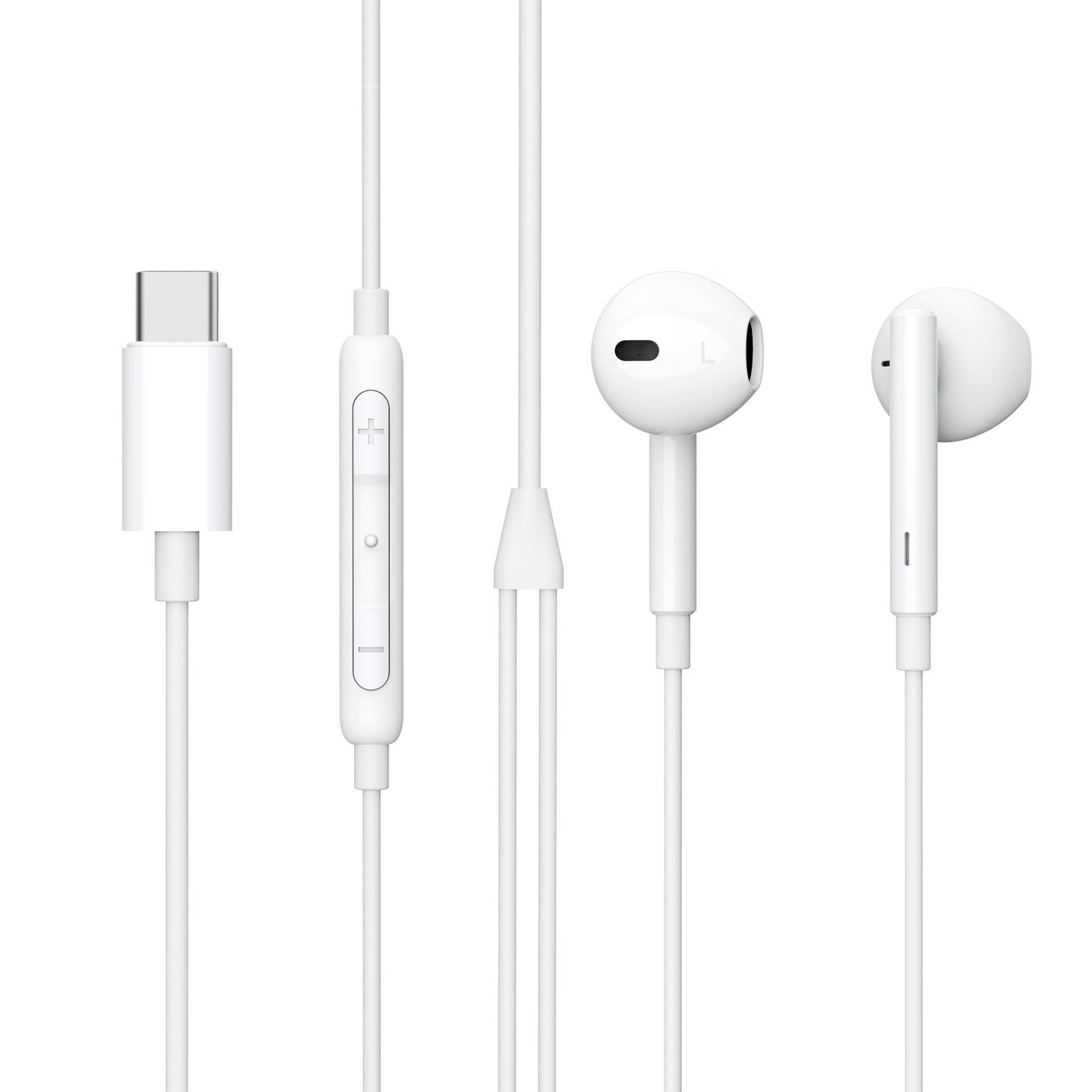eSTUFF Earpod In-Ear Kopfhörer – Stereo, Kabel (USB-C), Weiss
