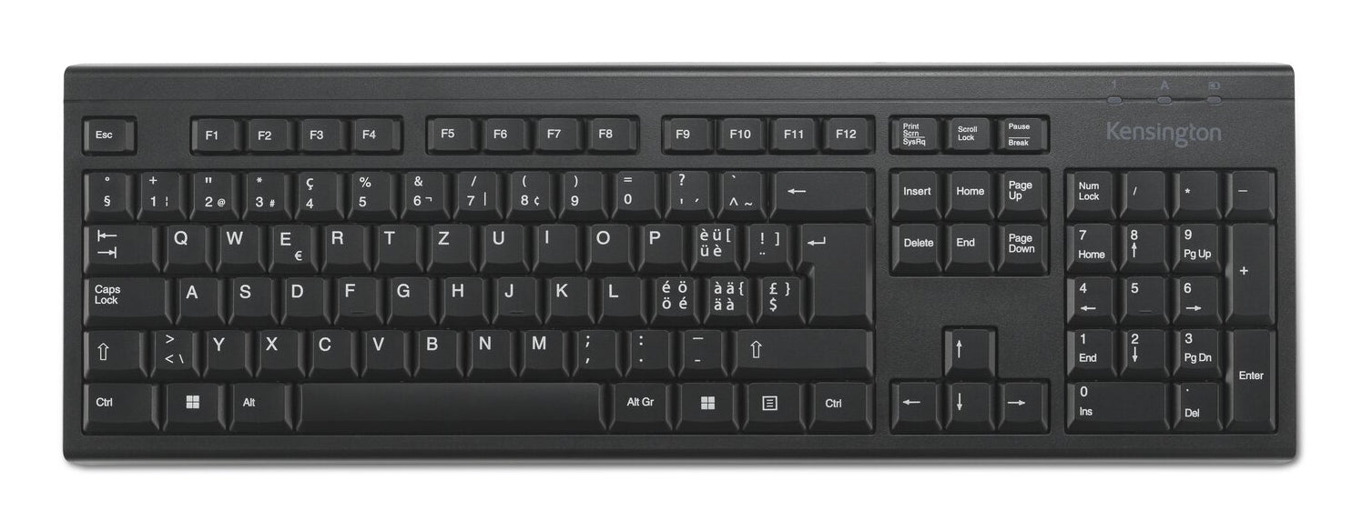 Kensington KB150 EQ – Tastatur – Membran – 2,4 GHz USB-A (Nano-Empfänger) – QWERTZ (CH) – Schwarz
