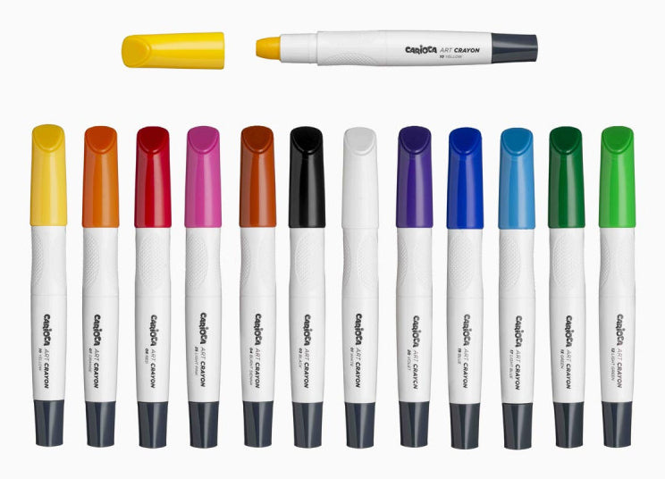Carioca Art Crayon Plus Aquarellfarbstifte – 12 Farben, Karton