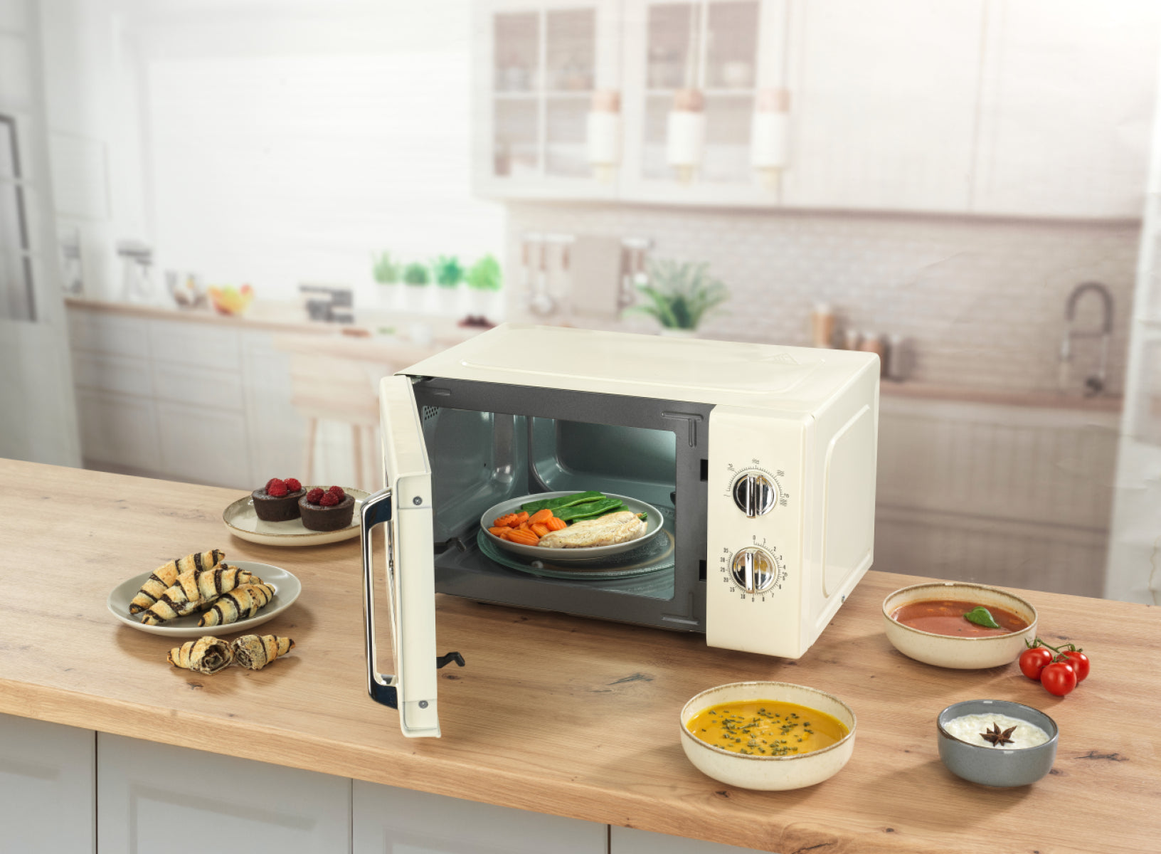Gorenje Solo-Mikrowelle MO20E1HRL – 20 l, 700 W – beige
