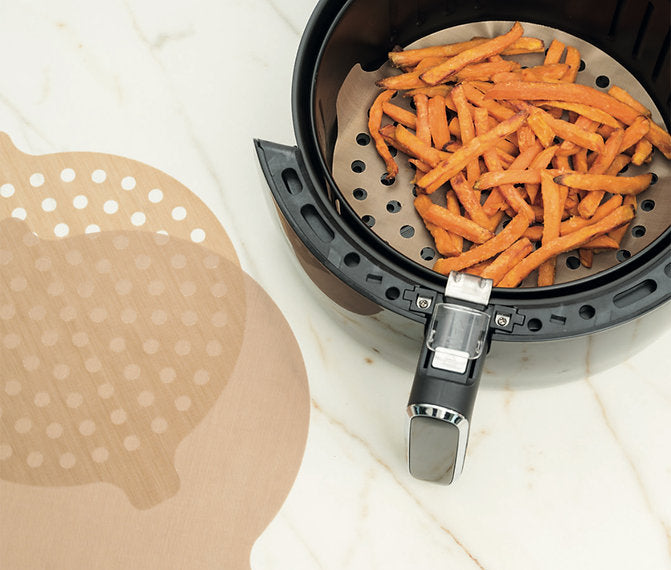 Ohmex Backpapier-Schalen für Air Fryer NS-24017-R – Ø 25,5 cm, 2 Stk.