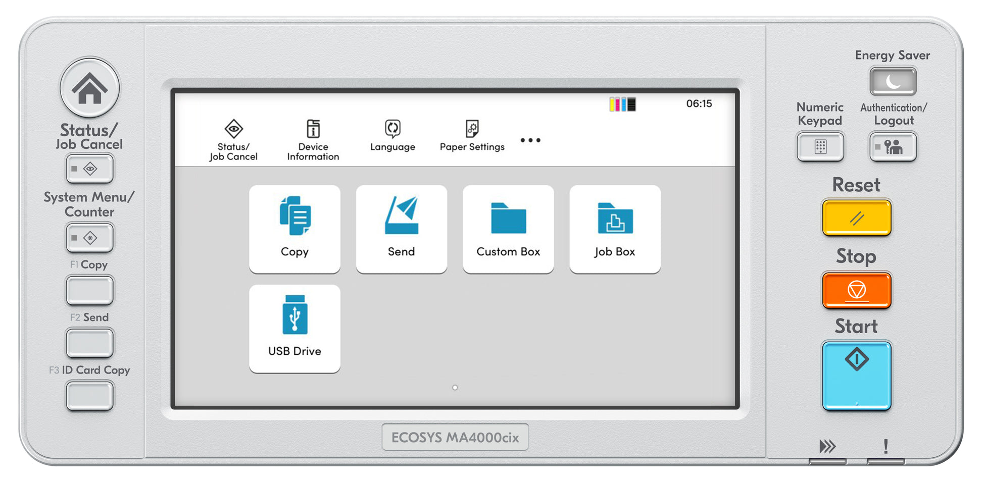 KYOCERA ECOSYS MA4000cix – Farbiges Laser-MFP A4, 3-in-1 – USB/LAN – Duplex, ADF – 40 Seiten/Min S/W, 40 Seiten/Min Farbe