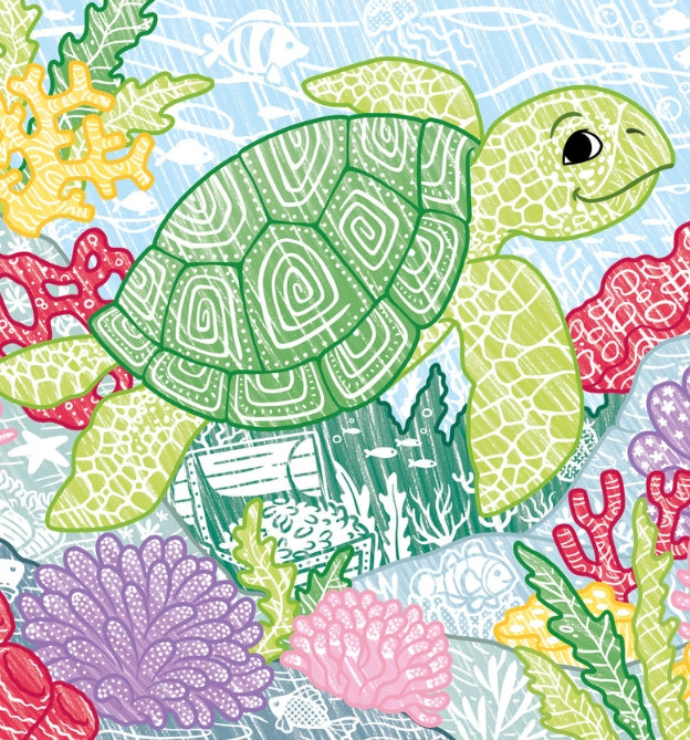 TOPP Verlag Malbuch Zauberpapier Strand – 21 × 21 cm – 48 Seiten – ab 5 Jahren