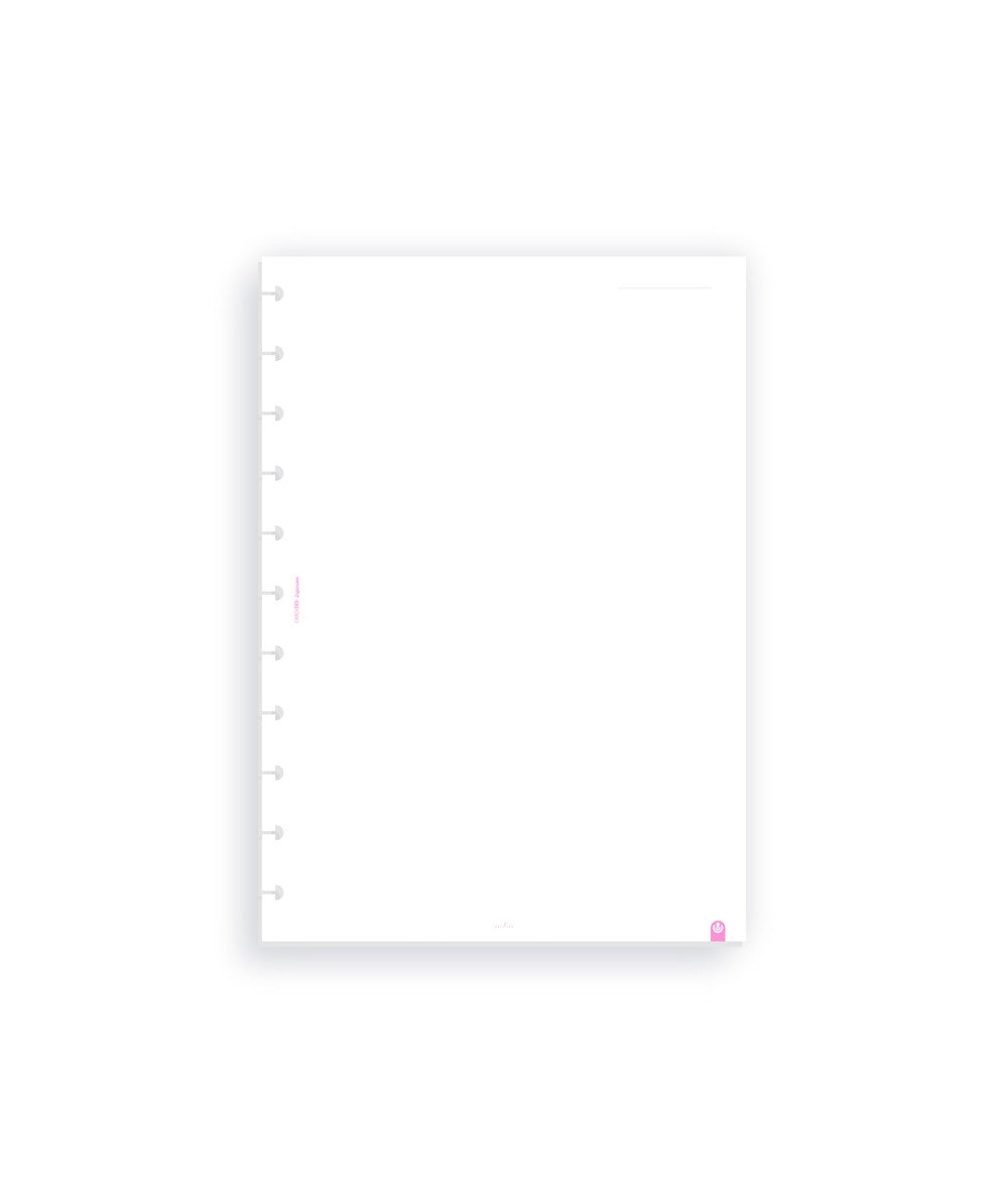 Carchivo Notizbuch-Einlagen A5, blanko, spezielle Perforierung, 100 g/m², für Spiralbuch Ingeniox – 50 Blatt