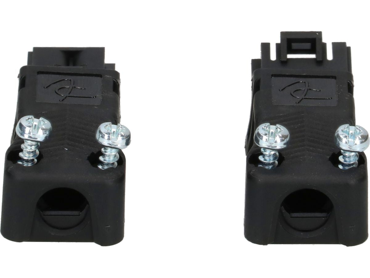 Max Hauri AG Max Hauri AC 164 Montagestecker – 2-polig, 16 A, 250 V, IP20, 18,4 × 51,1 mm, Schwarz