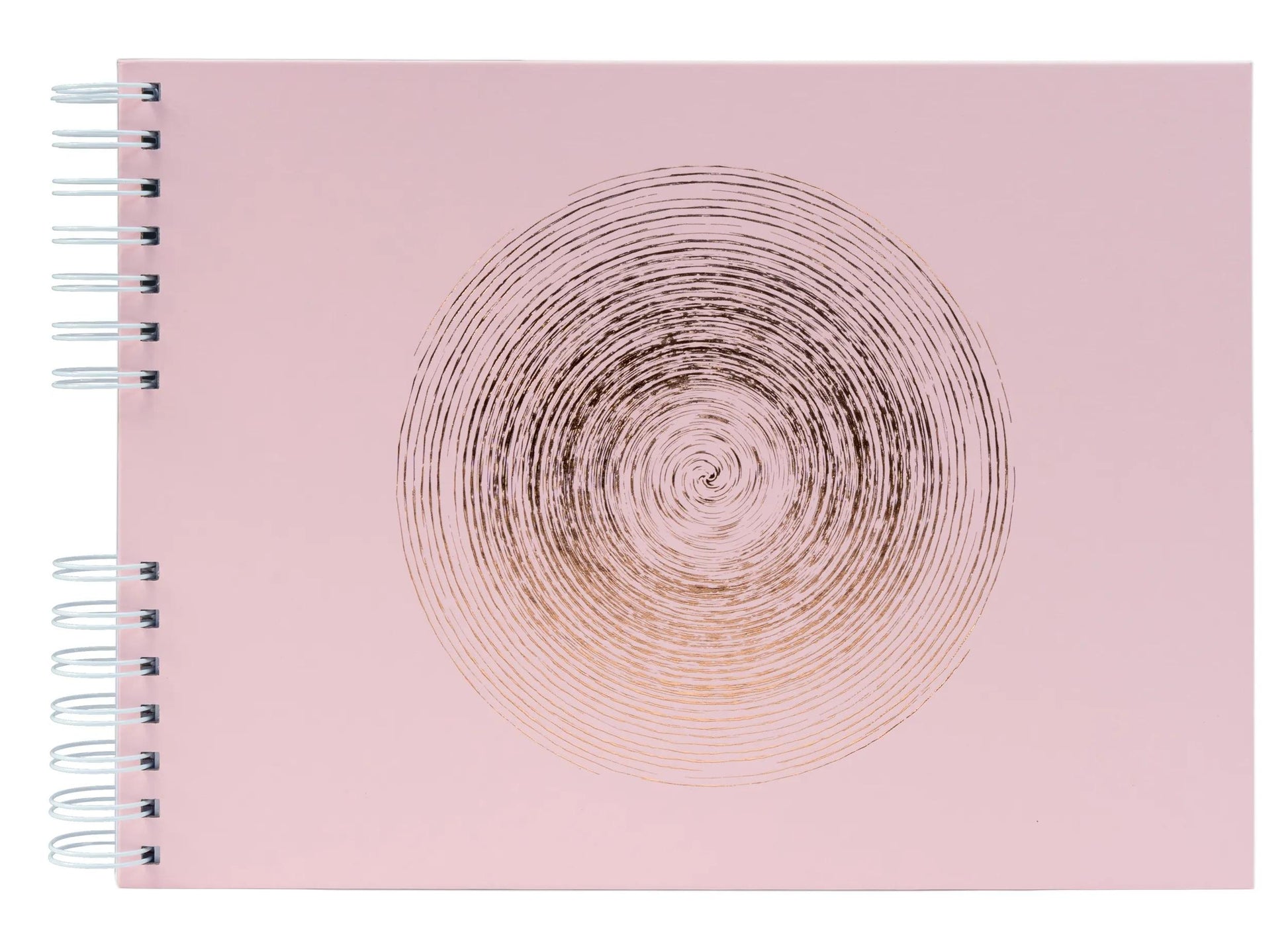 Exacompta Ellipse Fotoalbum – 32 × 22 cm, Spiralbindung, 50 Seiten, weisse Seiten, rosa