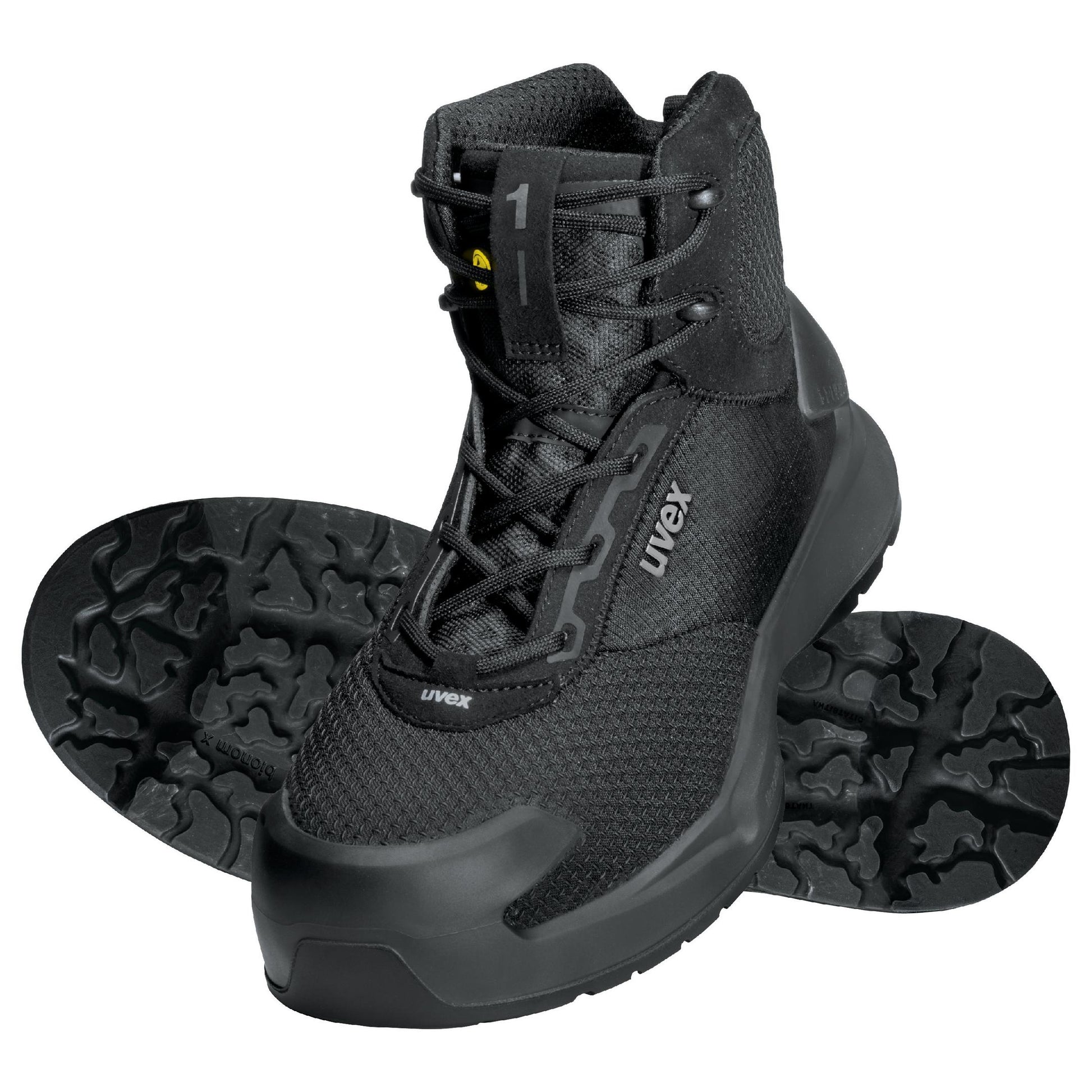 Uvex 1 x-craft pro Sicherheitsstiefel S1 PL – Schwarz – Grösse 51, Weite 11