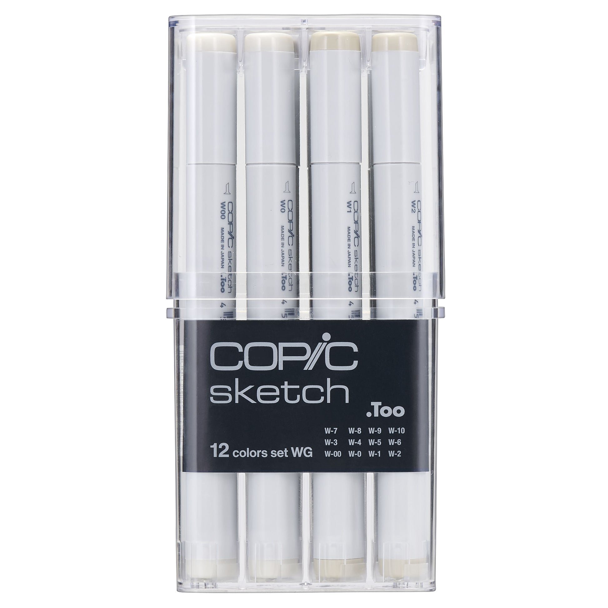 Copic Sketch Doppelfasermaler – Duo-Spitze Meissel/Bürste, 12er Set