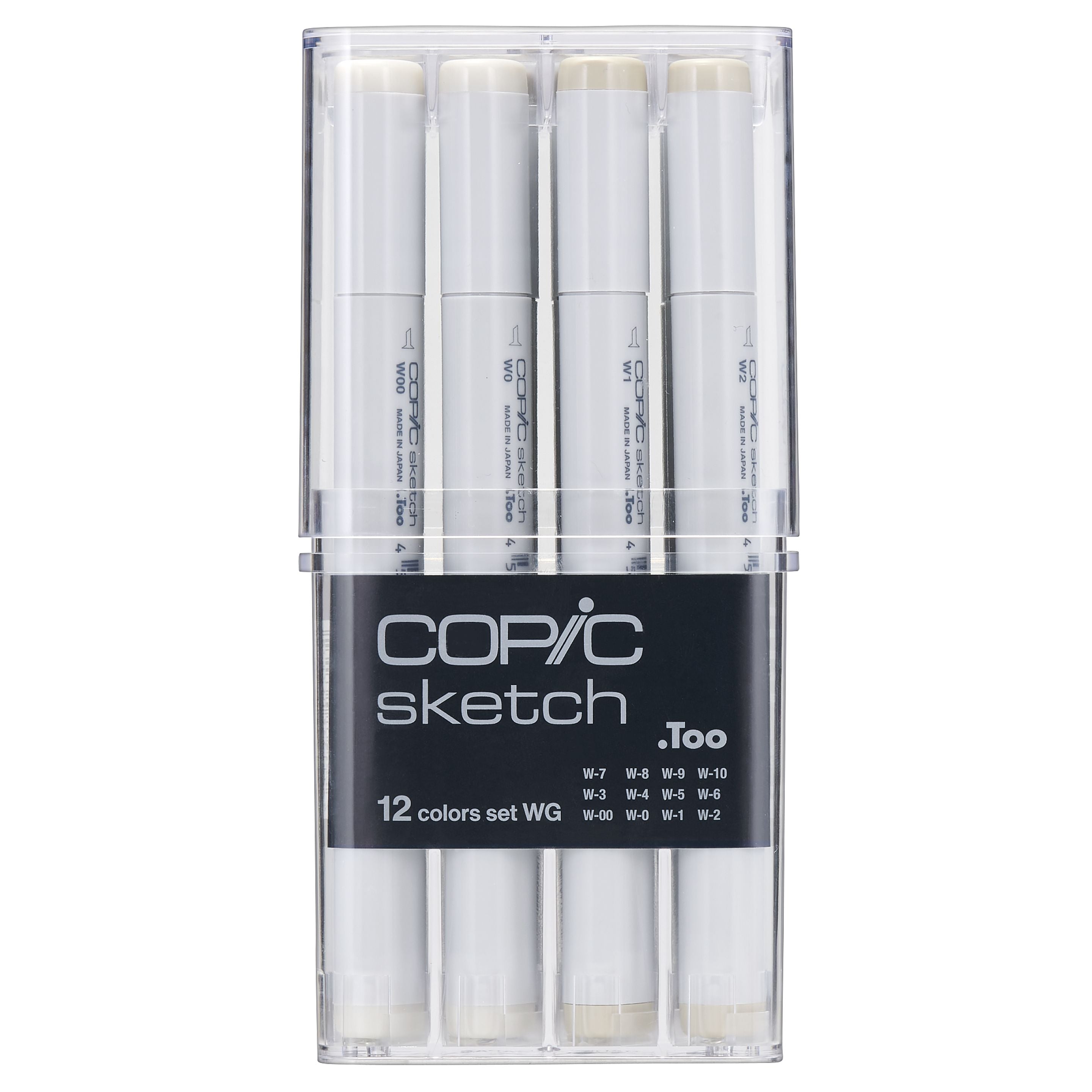 Copic Sketch Doppelfasermaler – Duo-Spitze Meissel/Bürste, 12er Set