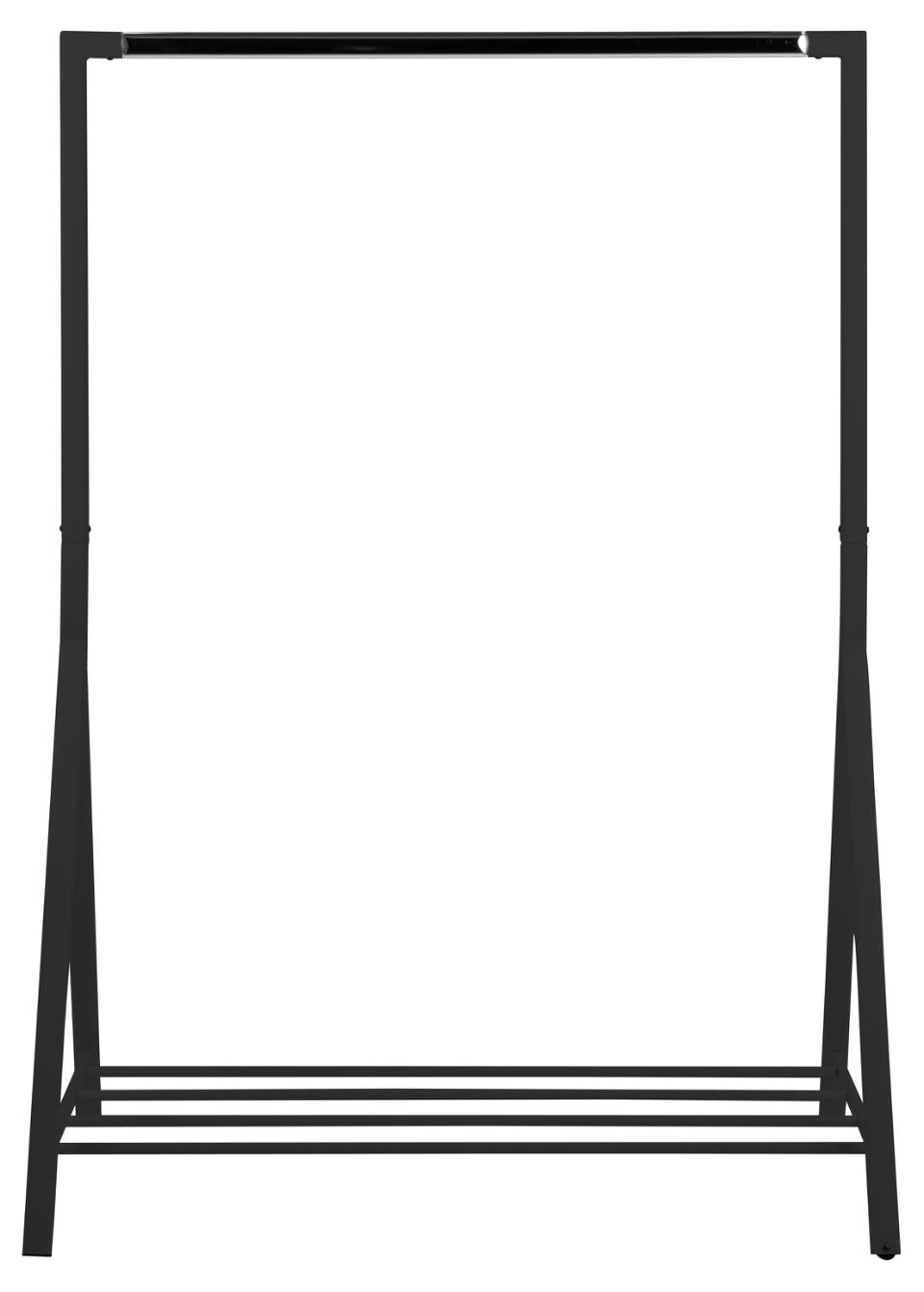 Actona Garderobenständer – Stahl, Schwarz, 117 × 59 × 165 cm