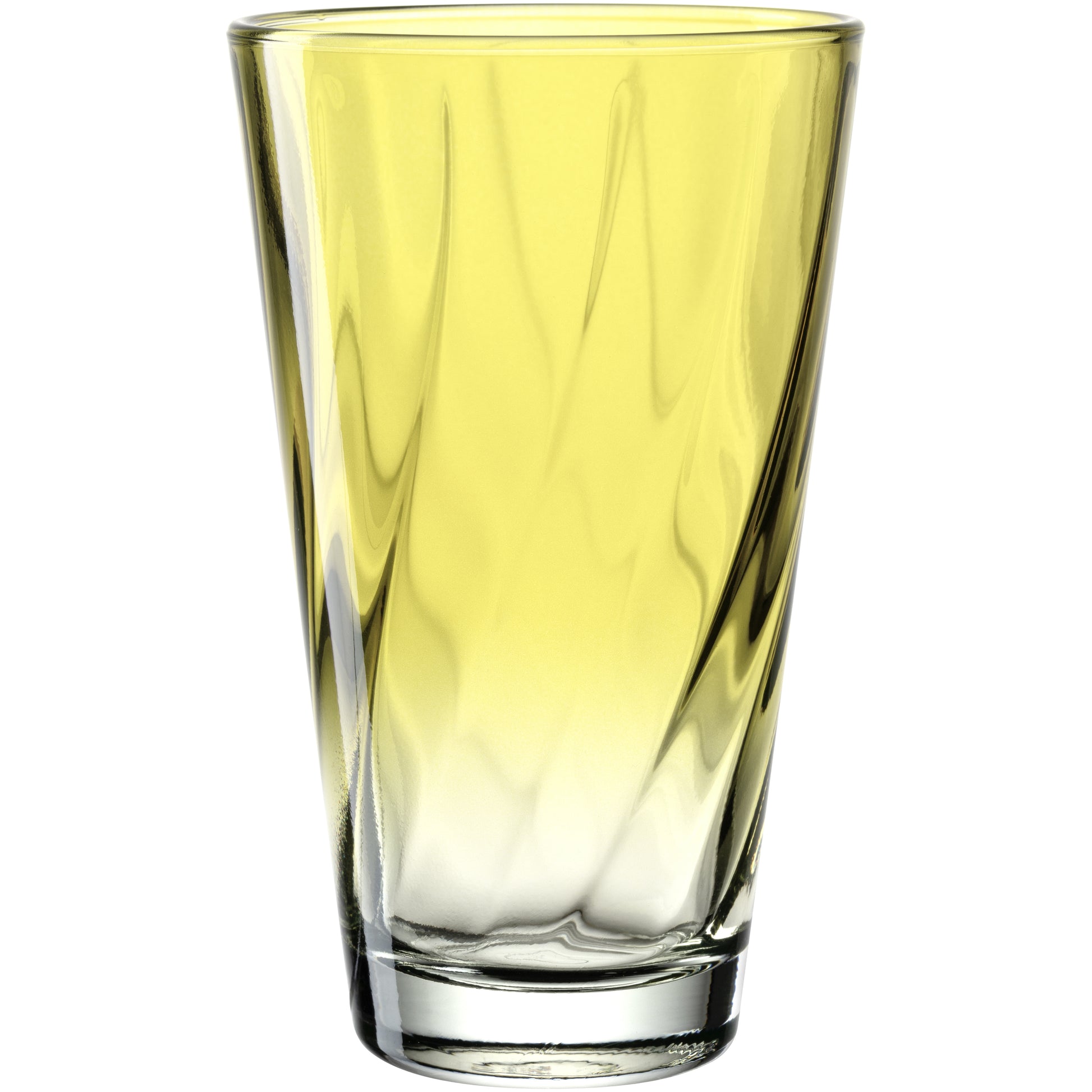 LEONARDO Trinkglas – 0,30 l, Glas, Gelb, spülmaschinenfest, 4 Stück