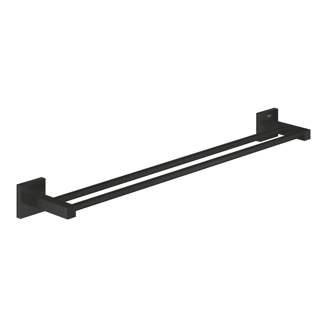 GROHE Handtuchhalter Start Cube (doppelt) – 65,4×33,3 cm, Metall, zum Schrauben, Schwarz