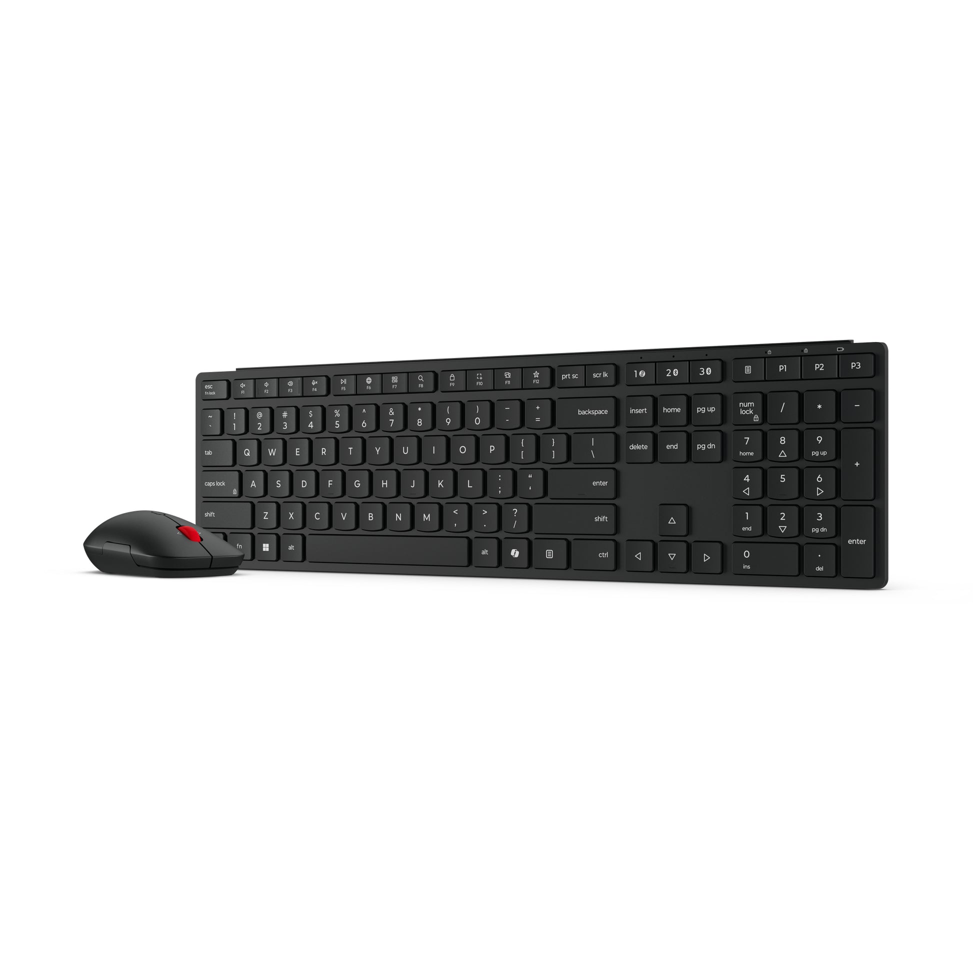 Lenovo Wireless Multi-Mode Pro Combo – Tastatur-Maus-Set – Bluetooth & 2,4 GHz (USB-A Empfänger) – Schwarz