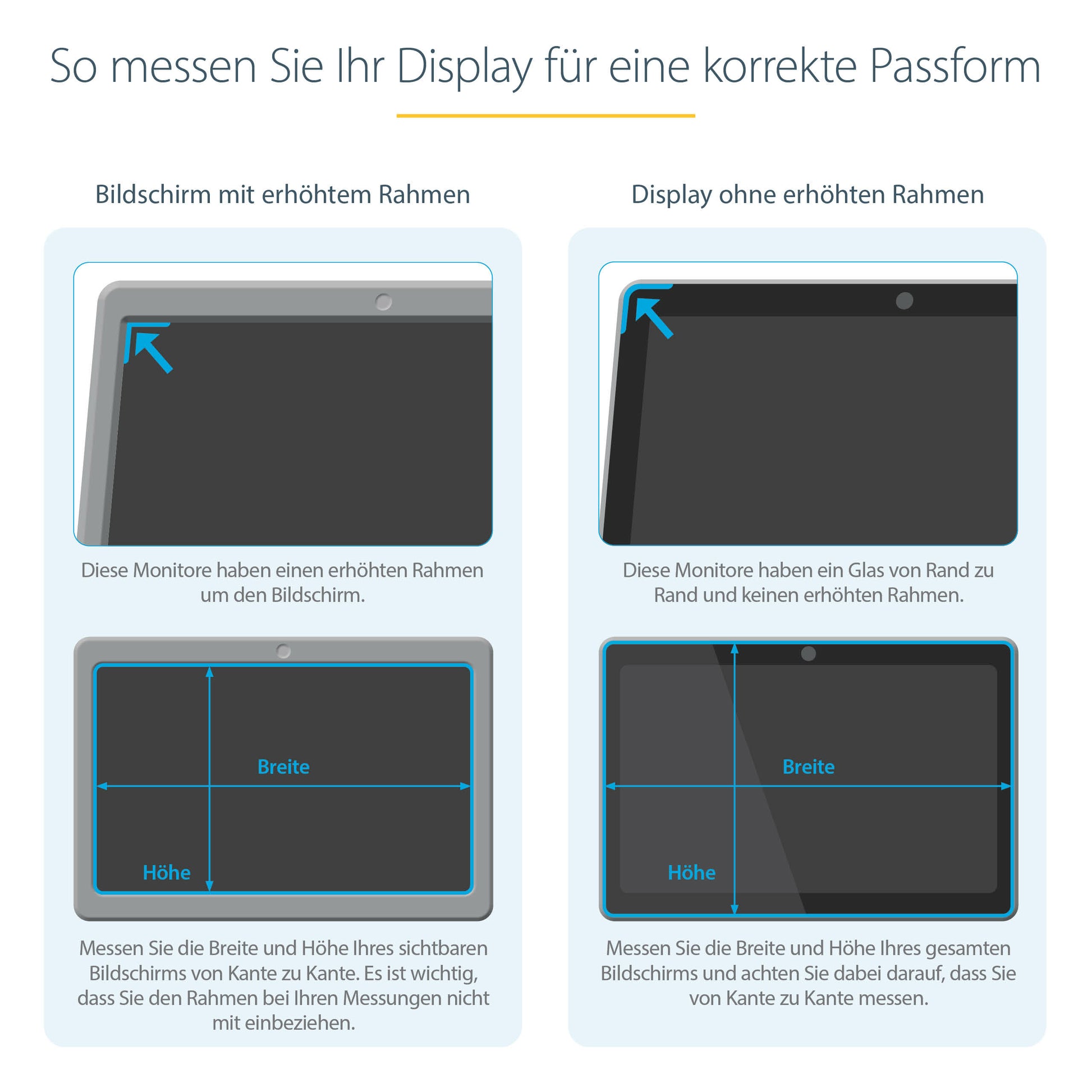 StarTech.com Displayschutz für 23,8" Monitore – Gold