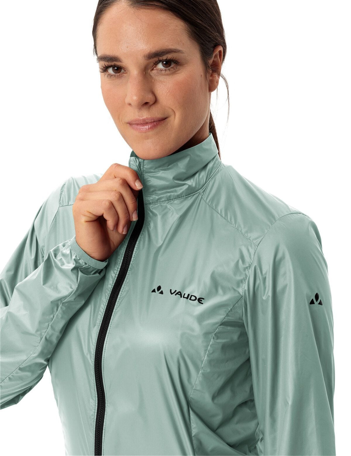 VAUDE Windbreaker-Jacke Matera – 38 – Grün, Polyamid (recycelt), Winddicht, wasserabweisend