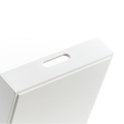 Zeller Present Aufbewahrungsbox (mit Griff) – Bambus – Weiss – 300 × 60 × 270 mm