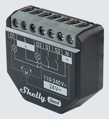 Shelly 2PM Gen4 – Schaltaktor – 2 Kanäle, Leistungsmessung, WLAN/Bluetooth/Zigbee/Matter