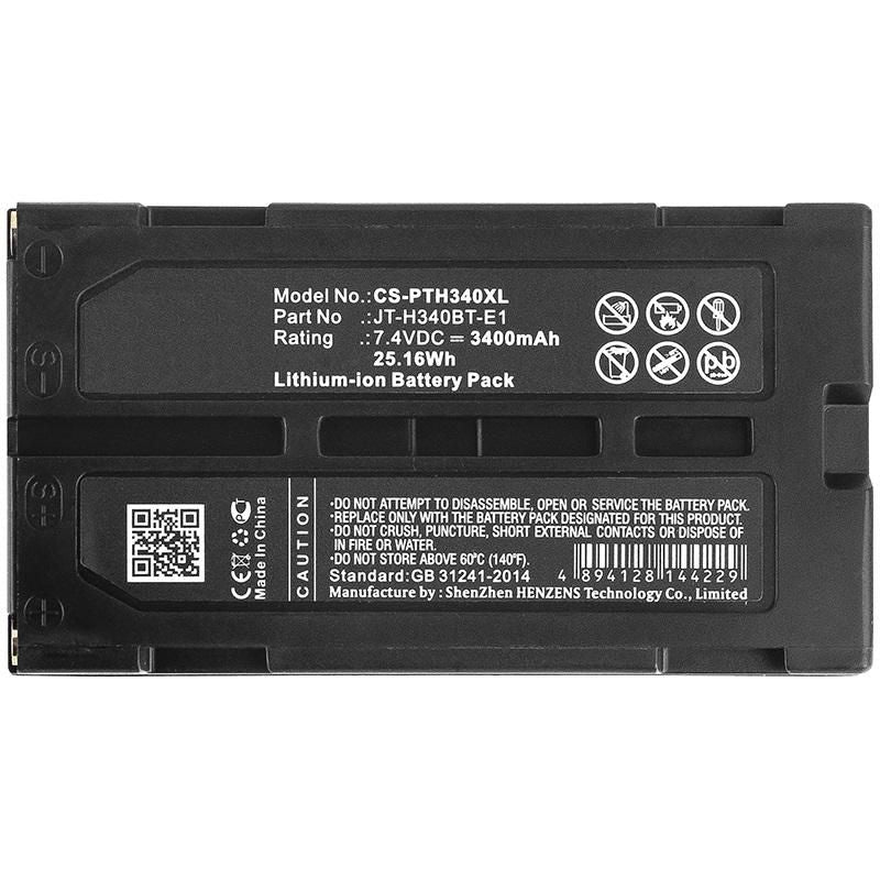 CoreParts Akku 3400 mAh 7,4 V, schwarz – für Panasonic tragbare Drucker