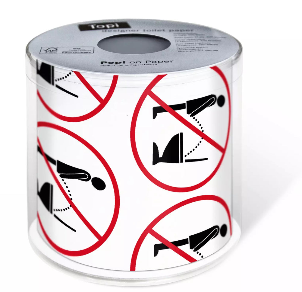 Paper + Design Motiv-Toilettenpapier – 3-lagig, Motiv Stop it, 200 Blatt/Rolle – 1 Rolle