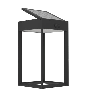 EGLO Aussenwandleuchte – 800 lm, 6 W – Neutralweiss, 4000 K – IP44 – Akku & Solar – Schwarz – Kunststoff